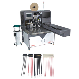 RQ-019全自動插膠殼機(jī)，穿膠殼機(jī)長短線
